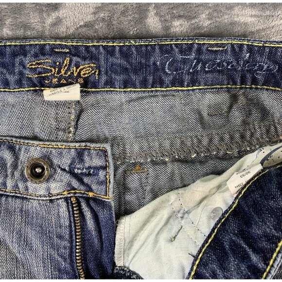 Silver Jeans Men's 32x33 Distressed Boot Cut Y2K Grunge Tuesday Blue Jeans - Picture 6 of 14